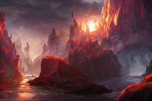 Trending splash art highly detailed bright mood mixed media concept art:0.5 intricate detailed wonderous landscape 4k volumetric lighting dramatic lighting award-winning:0.5 [text logo]