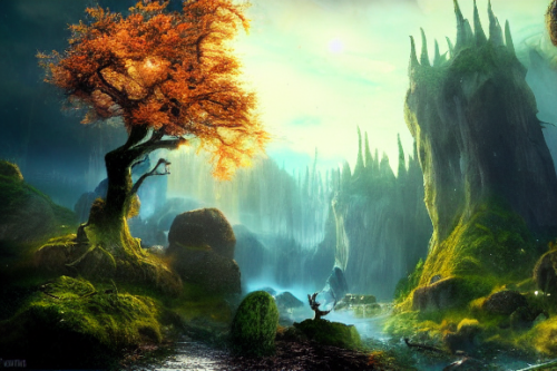 Trending splash art highly detailed bright mood mixed media concept art:0.5 intricate detailed wonderous landscape 4k volumetric lighting dramatic lighting award-winning:0.5 [text logo]