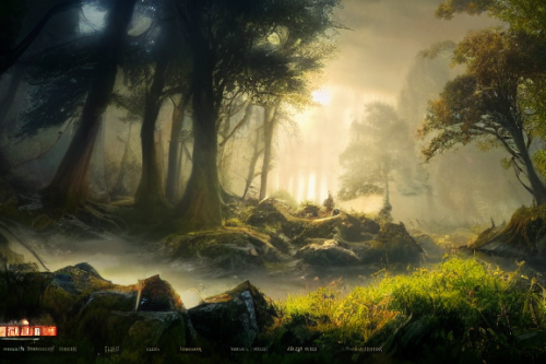 Trending splash art highly detailed bright mood mixed media concept art:0.5 intricate detailed wonderous landscape 4k volumetric lighting dramatic lighting award-winning:0.5 [text logo]