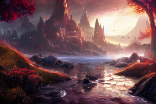 Trending splash art highly detailed bright mood mixed media concept art:0.5 intricate detailed wonderous landscape 4k volumetric lighting dramatic lighting award-winning:0.5 [text logo]