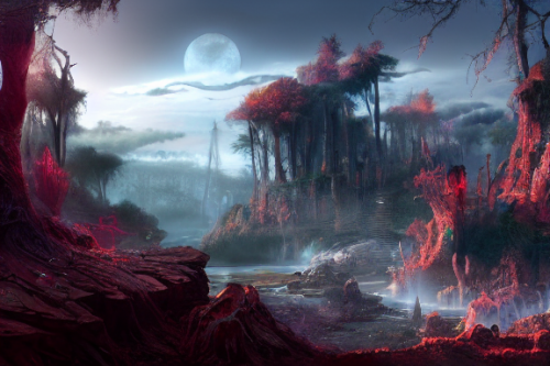 Trending splash art highly detailed bright mood mixed media concept art:0.5 intricate detailed wonderous landscape 4k volumetric lighting dramatic lighting award-winning:0.5 [text logo]