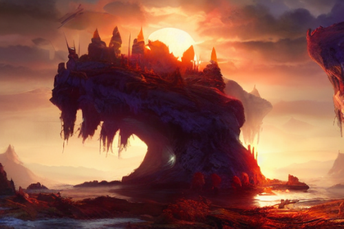 Trending splash art highly detailed bright mood mixed media concept art:0.5 intricate detailed wonderous landscape 4k volumetric lighting dramatic lighting award-winning:0.5 [text logo]