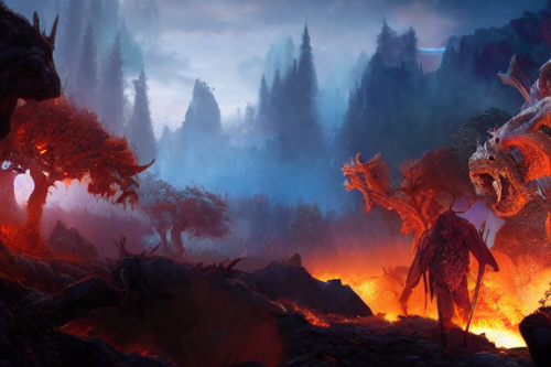 Trending splash art highly detailed bright mood mixed media concept art:0.5 intricate detailed wonderous landscape 4k volumetric lighting dramatic lighting award-winning:0.5 [text logo]