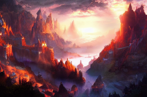 Trending splash art highly detailed bright mood mixed media concept art:0.5 intricate detailed wonderous landscape 4k volumetric lighting dramatic lighting award-winning:0.5 [text logo]