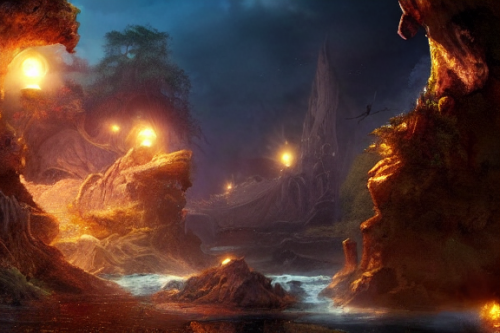 Trending splash art highly detailed bright mood mixed media concept art:0.5 intricate detailed wonderous landscape 4k volumetric lighting dramatic lighting award-winning:0.5 [text logo]