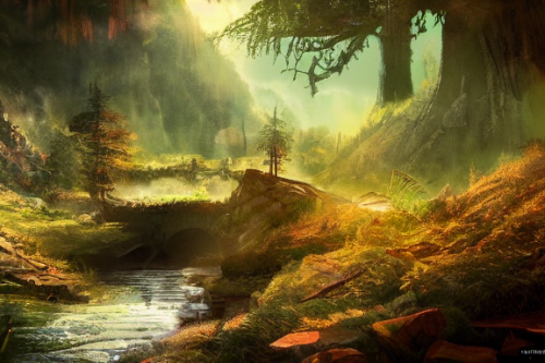 Trending splash art highly detailed bright mood mixed media concept art:0.5 intricate detailed wonderous landscape 4k volumetric lighting dramatic lighting award-winning:0.5 [text logo]