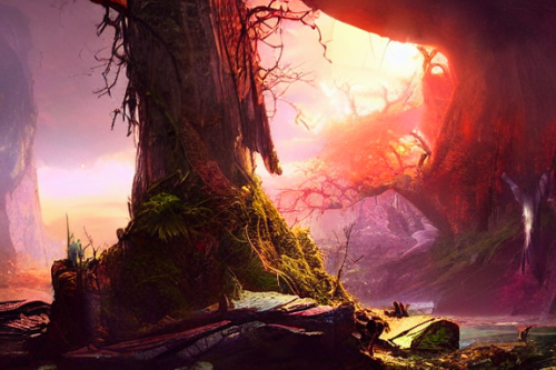 Trending splash art highly detailed bright mood mixed media concept art:0.5 intricate detailed wonderous landscape 4k volumetric lighting dramatic lighting award-winning:0.5 [text logo]