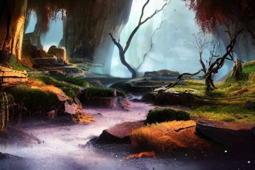 Trending splash art highly detailed bright mood mixed media concept art:0.5 intricate detailed wonderous landscape 4k volumetric lighting dramatic lighting award-winning:0.5 [text logo]