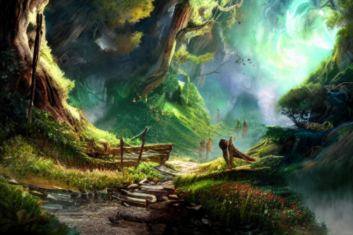 Trending splash art highly detailed bright mood mixed media concept art:0.5 intricate detailed wonderous landscape 4k volumetric lighting dramatic lighting award-winning:0.5 [text logo]