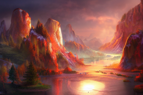 Trending splash art highly detailed bright mood mixed media concept art:0.5 intricate detailed wonderous landscape 4k volumetric lighting dramatic lighting award-winning:0.5 [text logo]