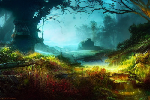 Trending splash art highly detailed bright mood mixed media concept art:0.5 intricate detailed wonderous landscape 4k volumetric lighting dramatic lighting award-winning:0.5 [text logo]