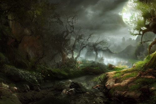 Trending splash art highly detailed bright mood mixed media concept art:0.5 intricate detailed wonderous landscape 4k volumetric lighting dramatic lighting award-winning:0.5 [text logo]