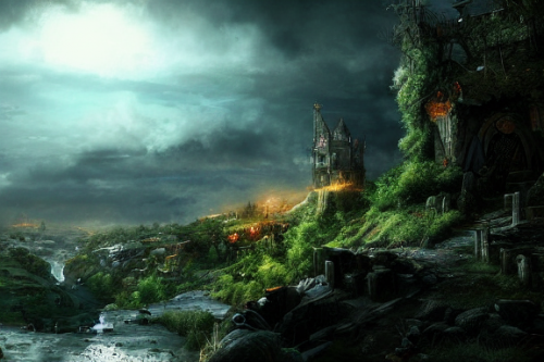 Trending splash art highly detailed bright mood mixed media concept art:0.5 intricate detailed wonderous landscape 4k volumetric lighting dramatic lighting award-winning:0.5 [text logo]