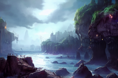 Trending splash art highly detailed bright mood mixed media concept art:0.5 intricate detailed wonderous landscape 4k volumetric lighting dramatic lighting award-winning:0.5 [text logo]