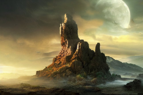 Trending splash art highly detailed bright mood mixed media concept art:0.5 intricate detailed wonderous landscape 4k volumetric lighting dramatic lighting award-winning:0.5 [text logo]