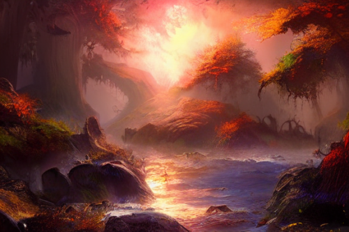 Trending splash art highly detailed bright mood mixed media concept art:0.5 intricate detailed wonderous landscape 4k volumetric lighting dramatic lighting award-winning:0.5 [text logo]