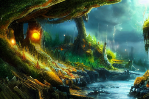 Trending splash art highly detailed bright mood mixed media concept art:0.5 intricate detailed wonderous landscape 4k volumetric lighting dramatic lighting award-winning:0.5 [text logo]