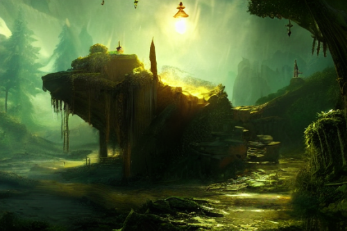 Trending splash art highly detailed bright mood mixed media concept art:0.5 intricate detailed wonderous landscape 4k volumetric lighting dramatic lighting award-winning:0.5 [text logo]