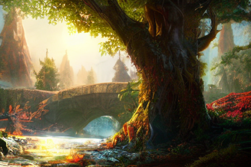 Trending splash art highly detailed bright mood mixed media concept art:0.5 intricate detailed wonderous landscape 4k volumetric lighting dramatic lighting award-winning:0.5 [text logo]