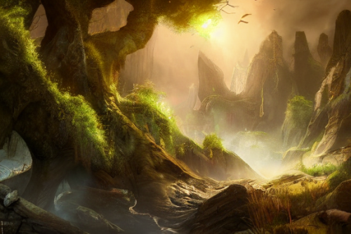 Trending splash art highly detailed bright mood mixed media concept art:0.5 intricate detailed wonderous landscape 4k volumetric lighting dramatic lighting award-winning:0.5 [text logo]