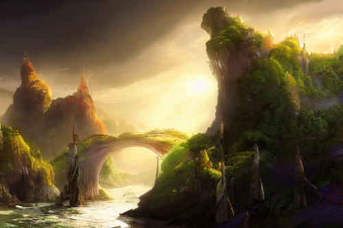 Trending splash art highly detailed bright mood mixed media concept art:0.5 intricate detailed wonderous landscape 4k volumetric lighting dramatic lighting award-winning:0.5 [text logo]