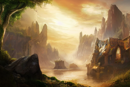 Trending splash art highly detailed bright mood mixed media concept art:0.5 intricate detailed wonderous landscape 4k volumetric lighting dramatic lighting award-winning:0.5 [text logo]