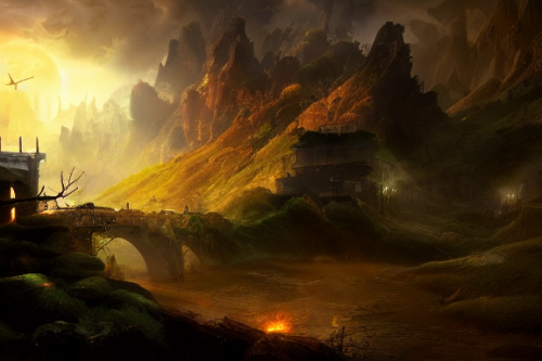 Trending splash art highly detailed bright mood mixed media concept art:0.5 intricate detailed wonderous landscape 4k volumetric lighting dramatic lighting award-winning:0.5 [text logo]