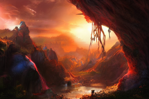 Trending splash art highly detailed bright mood mixed media concept art:0.5 intricate detailed wonderous landscape 4k volumetric lighting dramatic lighting award-winning:0.5 [text logo]