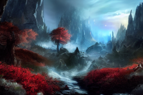 Trending splash art highly detailed bright mood mixed media concept art:0.5 intricate detailed wonderous landscape 4k volumetric lighting dramatic lighting award-winning:0.5 [text logo]