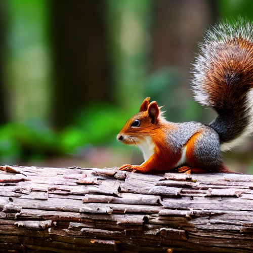 incredibly detailed (cute fluffy brown squirrels )1 (in a forest on a log)1 (f/1.4 50mm 200iso 4k bokeh soft lighting hyperdetailed hd 4k 8k sharp focus highly detailed)1