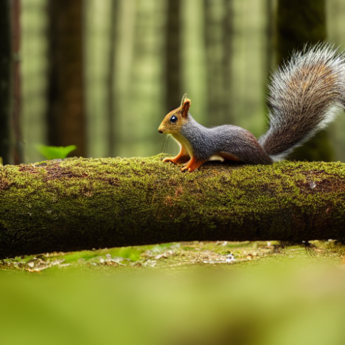 incredibly detailed (cute fluffy brown squirrels )1 (in a forest on a log)1 (f/1.4 50mm 200iso 4k bokeh soft lighting hyperdetailed hd 4k 8k sharp focus highly detailed)1
