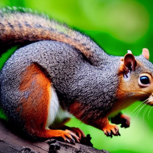 incredibly detailed (cute fluffy brown squirrels )1 (in a forest on a log)1 (f/1.4 50mm 200iso 4k bokeh soft lighting hyperdetailed hd 4k 8k sharp focus highly detailed)1