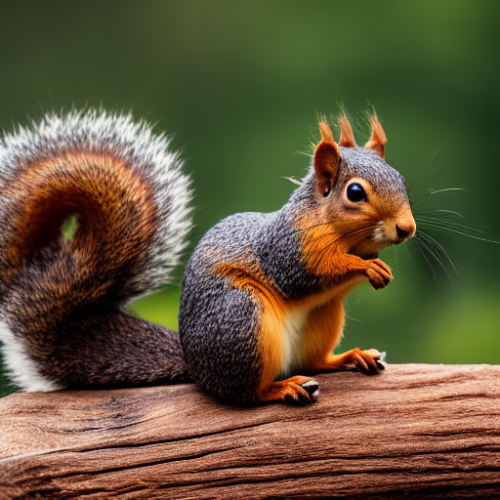incredibly detailed (cute fluffy brown squirrels )1 (in a forest on a log)1 (f/1.4 50mm 200iso 4k bokeh soft lighting hyperdetailed hd 4k 8k sharp focus highly detailed)1