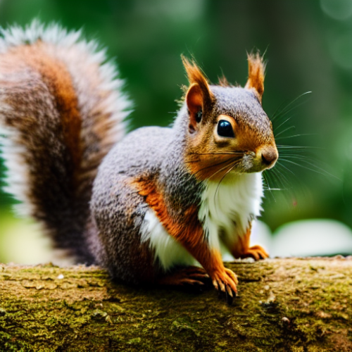 incredibly detailed (cute fluffy brown squirrels )1 (in a forest on a log)1 (f/1.4 50mm 200iso 4k bokeh soft lighting hyperdetailed hd 4k 8k sharp focus highly detailed)1