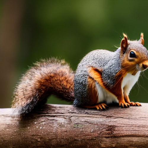 incredibly detailed (cute fluffy brown squirrels )1 (in a forest on a log)1 (f/1.4 50mm 200iso 4k bokeh soft lighting hyperdetailed hd 4k 8k sharp focus highly detailed)1