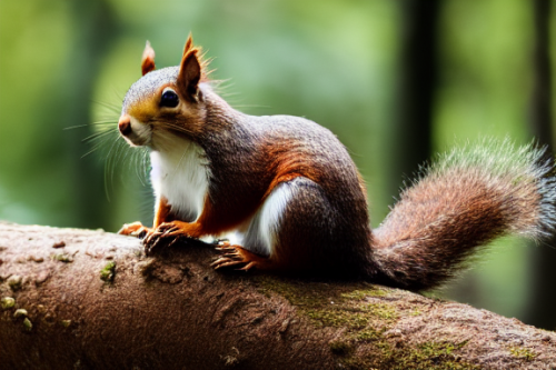 incredibly detailed (cute fluffy brown squirrels )1 (in a forest on a log)1 (f/1.4 50mm 200iso 4k bokeh soft lighting hyperdetailed hd 4k 8k sharp focus highly detailed)1